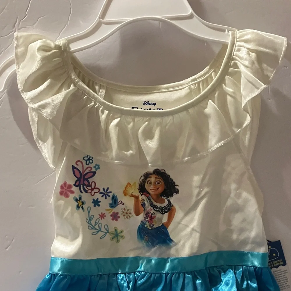 Disney Encanto Cream‎ and Blue Mirabel Character Nightgown Size 8 - Picture 3 of 13